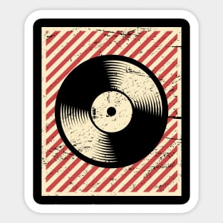 Retro Style Vinyl Record Poster Sticker